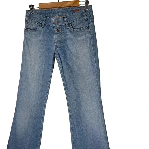 Citizens of Humanity Low Rise Flare Blue Wash Denim Stretch Jeans Size  28 - Picture 3 of 9